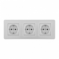 Розетка с заземлением и со шторкой Arte Milano SET16-3 SET16-3-40-1x3 silver