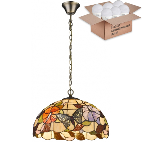 Подвесной светильник с лампочками Velante 816-806-02+Lamps E27 P45 