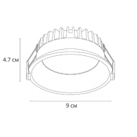 Нарушена упаковка! <648947> Встраиваемый светильник Arte Lamp Frame A7993PL-1WH