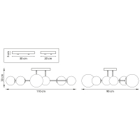 Потолочная люстра Lightstar с поддержкой Алисы, Croco 815380