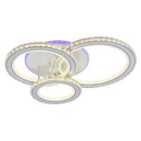 Светодиодная диммируемая люстра с ПДУ Profit Light 8061/3 WHT 192W+7W RGB