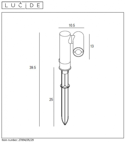 27894/05/29 Уличный светодиодный светильник Lucide Tatum