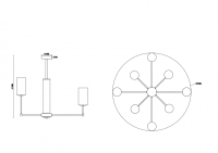 Люстра на штанге Freya Agnes FR5184PL-08CH