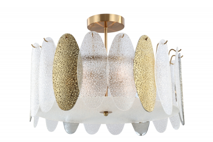 Люстра на штанге с лампочками iLamp 15552-6 ANB+MULT+Lamps 