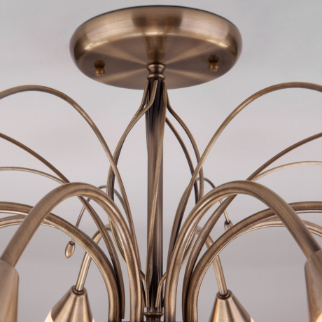 Люстра на штанге Eurosvet Ginevra 30280/8 античная бронза 