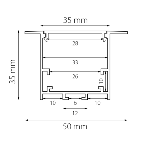 Короб встраиваемый Lightstar Profiled 419260 