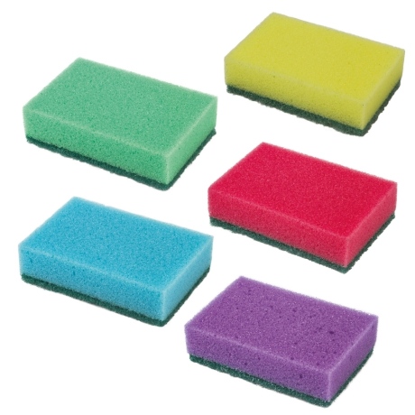 Нарушена упаковка!  <219451> Губки бытовые MAXI, 27х96х64 мм, КОМПЛЕКТ 10 шт., поролон/абразив, для посуды/уборки, LAIMA, К0003, 601552 (601552)