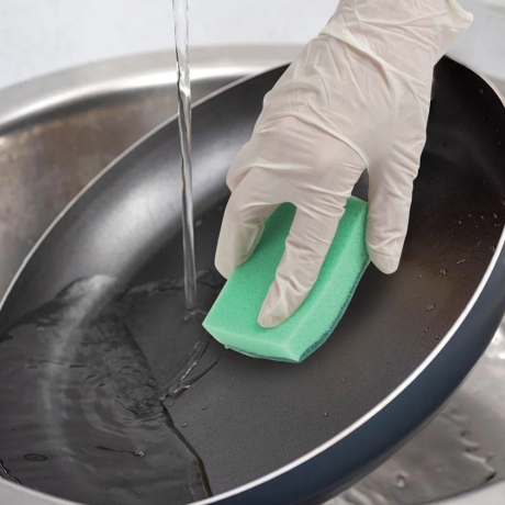 Нарушена упаковка!  <219451> Губки бытовые MAXI, 27х96х64 мм, КОМПЛЕКТ 10 шт., поролон/абразив, для посуды/уборки, LAIMA, К0003, 601552 (601552)