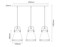 PL-428S-3  С71 Светильник подвесной Camelion New York 13080