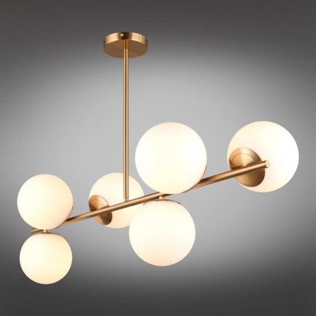 Люстра на штанге со светодиодными лампочками E27, комплект от Lustrof. №230101-657122 