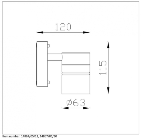 Светильник на штанге Lucide Arne-Led 14867/05/12