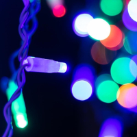 2,4*0,6м. Уличная гирлянда бахрома RGB Ardecoled 230V ARD-Edge-Classic-2400X600-White-88Led-Live RGB (26022)