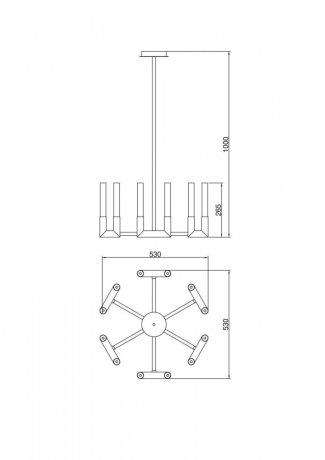 Люстра на штанге Lucia Tucci Flop FLOP 3390.12 chrome 