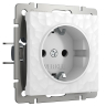 Розетка с заземлением и со шторками, без рамки Werkel Hammer белый W1271101