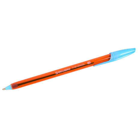 Нарушена упаковка! <795658> Ручки шариковые BRAUBERG X-30 ORANGE, КОМПЛЕКТ 12 шт., СИНИЕ, пишущий узел 1 мм, линия письма 0,5 мм, 144334