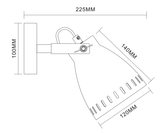 WML-428-1  С02 Спот настенный Camelion New York 13057 