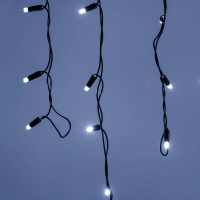 4*0,6м. Уличная гирлянда бахрома холодный свет Ardecoled 230V ARD-Edge-Pro-4000X600-Black-128Led-Flash White (26024)