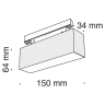 Накладной светильник Maytoni Technical BASIS TR012-2-7W3K-B
