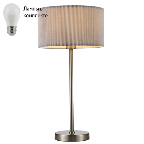 Настольная лампа в комплекте с лампочкой  Arte lamp A1021LT-1SS+Lamps 