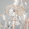 Подвесная люстра Eurosvet Alda 3305/12 белый с золотом/прозрачный хрусталь Strotskis 