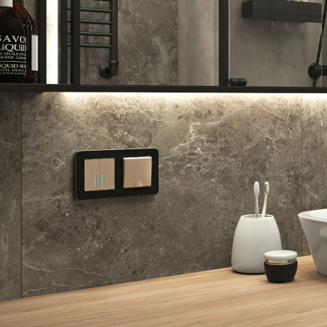 Рамка на 2 поста Werkel Platinum (черный алюминий) W0022608