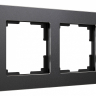 Рамка на 2 поста Werkel Platinum (черный алюминий) W0022608