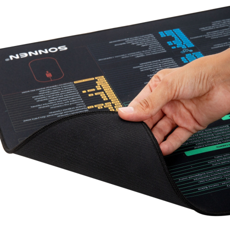 Нарушена упаковка!  <797706> Коврик для мыши и клавиатуры с полезными комбинациями большой SONNEN "HOT KEYS", 800х400х3 мм, 513961