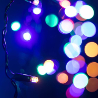 2,4*0,6м. Уличная гирлянда бахрома RGB Ardecoled 230V ARD-Edge-Classic-2400X600-Black-88Led-Live RGB (26015)