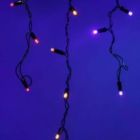 2,4*0,6м. Уличная гирлянда бахрома RGB Ardecoled 230V ARD-Edge-Classic-2400X600-Black-88Led-Live RGB (26015)