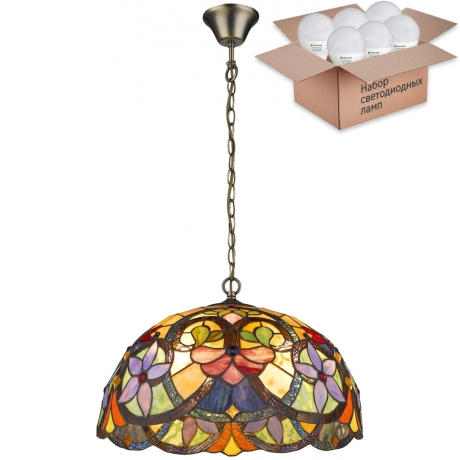 Подвесной светильник с лампочками Velante 818-806-03+Lamps E27 P45 