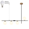 Светильник подвесной с лампочками Arte lamp A2225SP-4BK+Lamps 