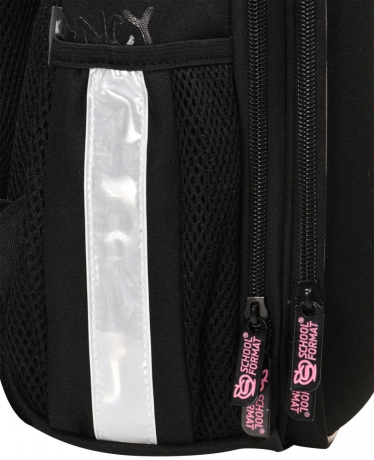 Нарушена упаковка!  <712395> Рюкзак Schoolformat ERGONOMIC LIGHT КОМИКС АНИМЕ 21 л черн. 38х29х19 жестк. каркас 2 отд. молния держатель для карточек брелок кармашки РЮКЖКМБ-КА (247696)
