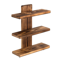 Нарушена упаковка! <387926> Полка настенная, трёхъярусная, 40х28х12 см, обожжённая сосна "Банные штучки" в кор./2 33160