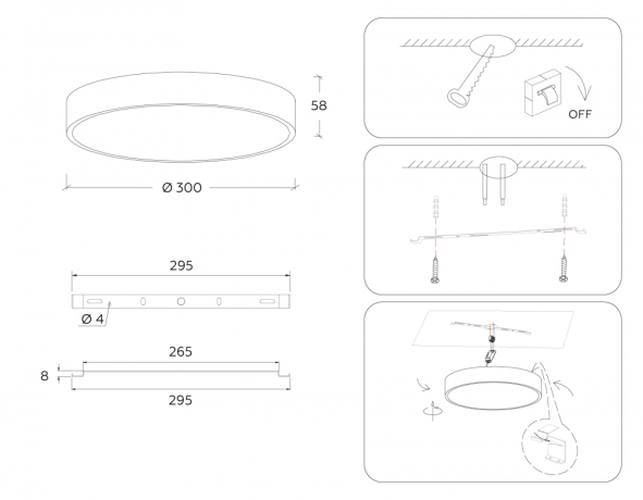 Накладной светильник Ambrella Light FV FV5526