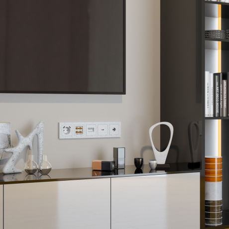 Накладка для розетки Еthernet RJ-45 Werkel Hammer белый W1291101