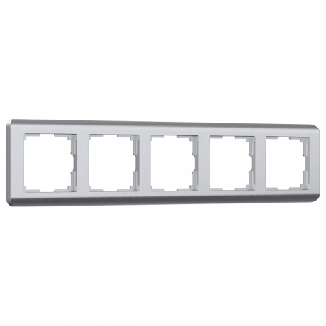 Рамка на 5 постов Werkel Stream (серебряный) W0052106