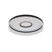 Потолочная люстра с пультом ДУ и прозрачными подвесками, цвет черный матовый от GETOGAZOV FAMILY