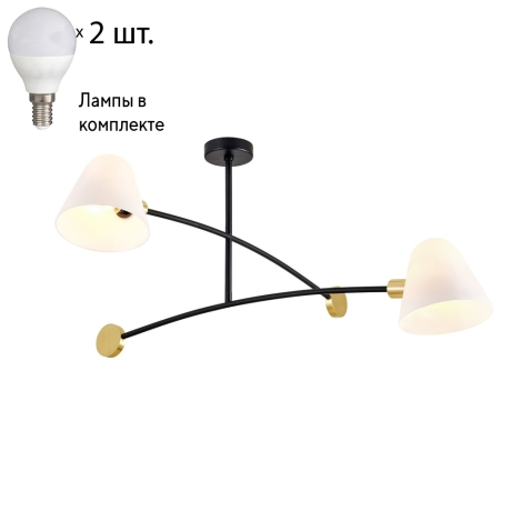 Люстра на штанге с лампочками Favourite Statera 3045-2P+Lamps E14 P45 