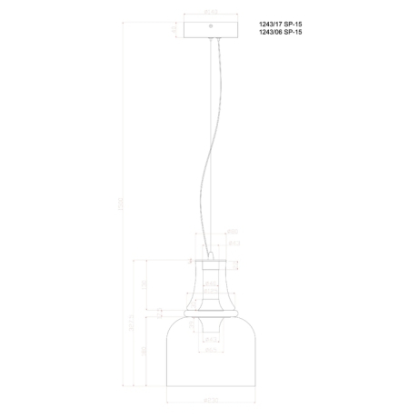 Подвесной светильник Divinare Volturn 1243/17 SP-15 