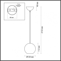 Подвесная люстра Odeon Light Hightech 6626/1L