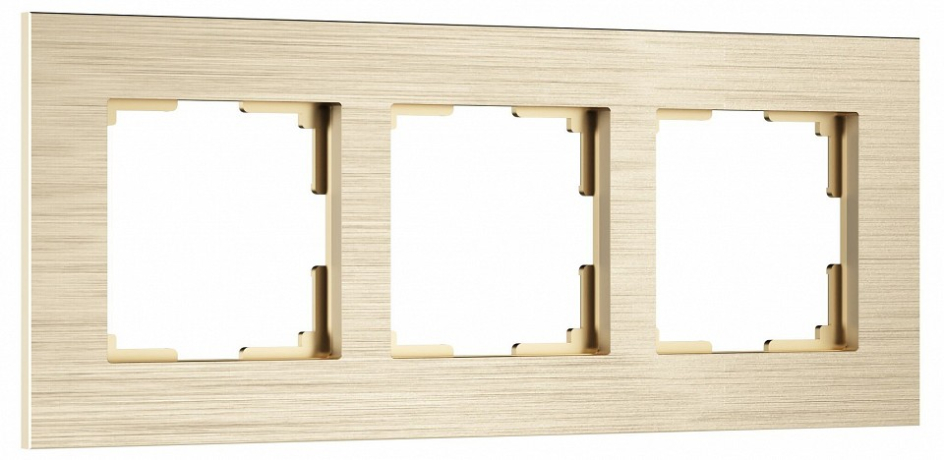 Рамка на 3 поста Werkel AluMax шампань W0033511 