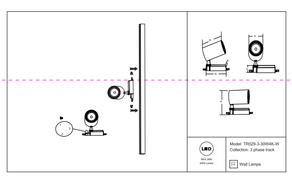 Светильник на штанге Maytoni Technical Vuoro TR029-3-30W4K-W 