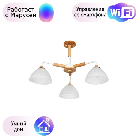 Потолочная люстра на штанге Matthew Arte Lamp с поддержкой Маруся A5032PL-3BR-М 