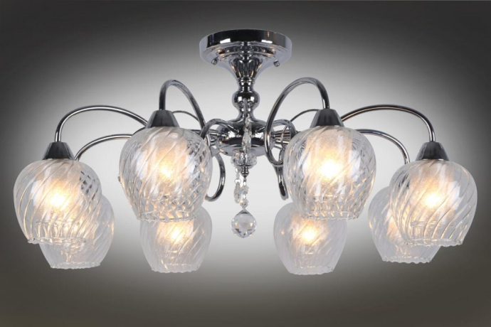 Люстра с поддержкой Алисы потолочная Omnilux OML-53607-08-A 