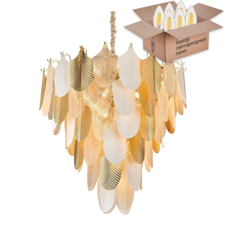 Подвесная люстра с лампочками Wertmark WE126.37.303+Lamps 