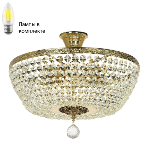 Потолочная люстра с лампочками Arti Lampadari Castellana E 1.3.40.501 GH+Lamps 