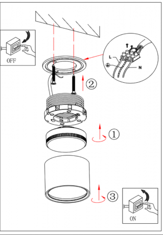 Накладной светильник Эра OL7 GX53 GD/CH Б0048532 