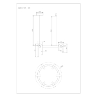 Подвесная люстра Arte Lamp Warhol A3258LM-30BK