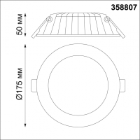 Встраиваемый светильник Novotech Gesso 358807
