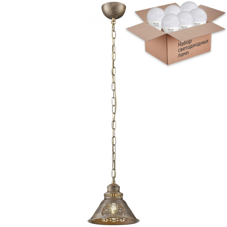 Подвесной светильник с лампочкой Velante 308-603-01+Lamps E14 P45 